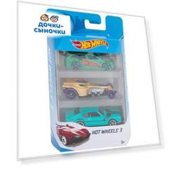 Машинка Hot Wheels Зеленая/золотистая/голубая, 7 см