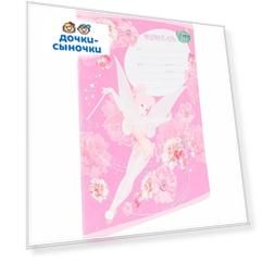 Тетрадь школьная А5 12л линейка Disney Tink Pink