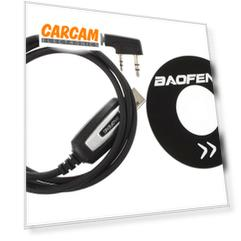 USB кабель и CD диск для программирования радиостанций Baofeng, Kenwood