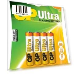 Батарейки GP Ultra Alkaline AAA 4 шт 24AU-U4