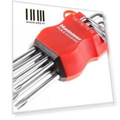 Набор торцевых ключей Hammer Flex 601-031 TORX 8 шт.: T9, T10, T15, T20, T25, T27, T30, T40, CRV