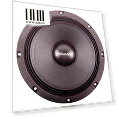 Колонки автомобильные Swat SP PRO-80 (без решетки) 400Вт 93дБ 4Ом 20см (8дюйм) (ком.:2кол.) среднечастотные однополосные