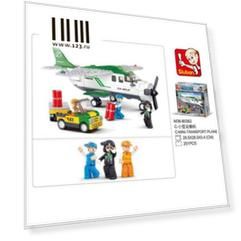 Конструктор SLUBAN ТРАНСПОРТНЫЙ САМОЛЕТ С ФИГУРКАМИ 251 элемент M38-B0362