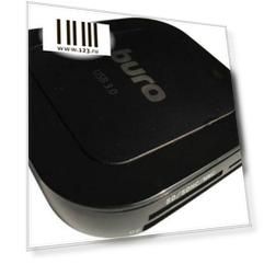 Картридер внешний Buro BU-CR/HUB3-U3.0-C004 USB3.0 черный