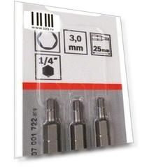 Bosch 2607001722 3 БИТ HEX 3Х25 XH