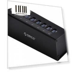 Концентратор USB 3.0 Orico A3H7-BK 7 x USB 3.0 черный