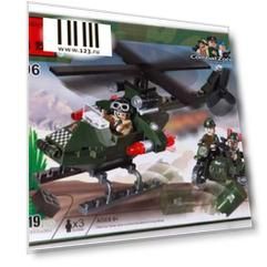 Конструктор ENLIGHTEN BRICK ВОЕННЫЙ ВЕРТОЛЕТ 119 элементов BRICK806