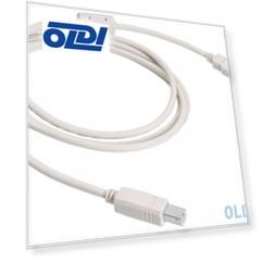 Кабель USB 2.0 AM-BM 5.0м с ферритовыми кольцами, серый