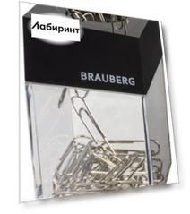 Скрепочница "BRAUBERG" с 30 скрепками (225189)