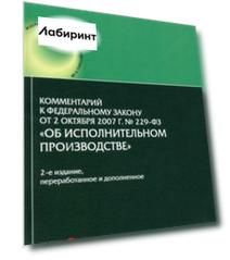 Комментарии к ФЗ от 2.10.07 № 229-ФЗ "Об исполнительном производстве"