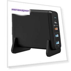 Сетевое зарядное устройство InterStep PD75W, 2xUSB, 3 A, (IS-TC-PDUSBK75W-000B210) black