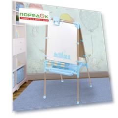 Мольберт детский растущий, со счетами, голубой с бежевым, Nika, М2Р/1