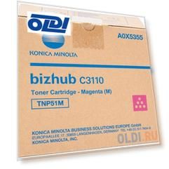 Тонер для Konica-Minolta bizhub C3110, красный