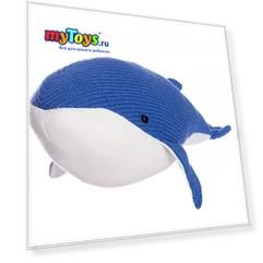 Мягкая игрушка ABtoys Knitted Кит, 39 см