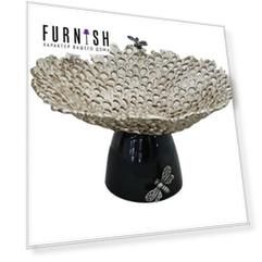 Блюдо декоративное соты (garda decor) золотой 16 см.