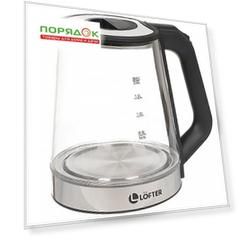 Чайник электрический Lofter, A03, 2 л, 1500 Вт, скрытый нагревательный элемент, подсветка, стекло