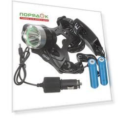 Фонарь налобный, встроенный аккумулятор, Облик, 2080, алюминий, 10W аккум