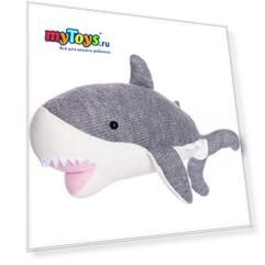 Вязаная игрушка ABtoys Knitted Акула, 40 см