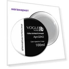 Гель Vogue Nails скульптурный кристально-прозрачный однофазный без эффектов 100 мл