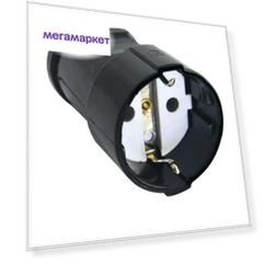 Кабельная розетка Tdm 16А 250В 2П+Заземл. Черная Sq1806-0132