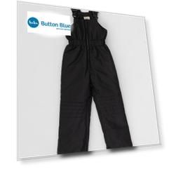 Черный зимний полукомбинезон Button Blue