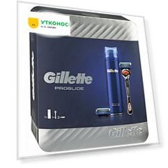 Подарочный набор Станок для бритья Gillette Fusion ProGlide Flexball + 2 сменные кассеты + Гель для бритья Fusion 200 мл