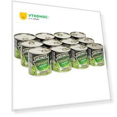 Горошек Heinz нежный 12 штук по 390 г