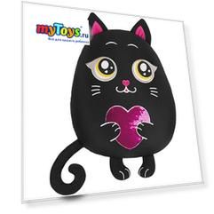Игрушка-подушка Maxitoys "Кот с сердцем", 35 см