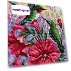 Алмазная вышивка Вышиваем бисером Колибри (на магнитной основе), 20x28,5 см