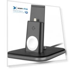 Подставка TwelveSouth HiRise Duet 12-1634 док станция для iPhone и Apple Watch, черный/серебристый