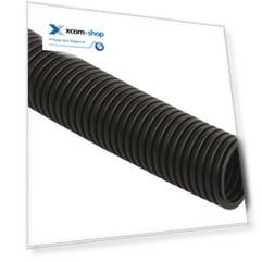 Труба гофрированная IEK CTG20-50-K02-015-1 ПНД 50 мм с протяжкой черная (15 м)