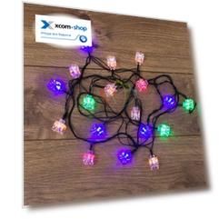 Гирлянда NEON-NIGHT 303-061 светодиодная, кубики, 20 LED мультиколор 2,8 метра с контроллером