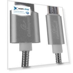 Кабель интерфейсный USB 2.0 Cablexpert CC-G-USBC02Gy-1.8M AM/Type-C, серия Gold, длина 1.8м, титан, блистер