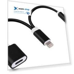 Переходник Cablexpert CCA-LM3.5F-02 Lightning M/Jack3.5F+ Lightning F (с доп питанием), для передачи аудиосигнала
