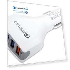 Зарядное устройство автомобильное Cablexpert MP3A-UC-CAR18 12V-5V 4-USB, поддержка quick charge 3.0