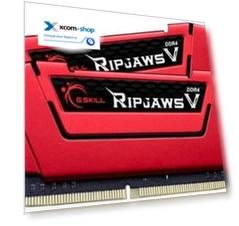 Модуль памяти DDR4 32GB (2*16GB) G.Skill F4-3200C14D-32GVR Ripjaws V PC4-25600 3200MHz CL14 XMP 1.35V Blazing Red