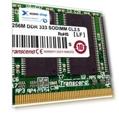 Модуль памяти SODIMM DDR 256MB Transcend TS32MSD64V3F5 PC-2700 333MHz CL2.5 2.5V