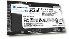 Накопитель SSD M.2 2280 Crucial CT1000P1SSD8 P1 1TB 3D NAND MLC 2000/1700MB/s 170K/240K IOPS MTTF 1.5M