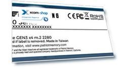 Накопитель SSD M.2 2280 Patriot Memory VPN100-256GM28H VPN100 256GB PCIe Gen3 x 4 NVMe 1.3 3D TLC 3000/1000MB/s IOPS 300K/250K
