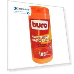 Туба Buro BU-Tscreen с чистящими салфетками, для экранов и оптики, 100 шт