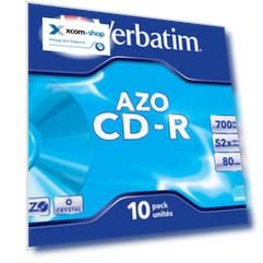 Диск CD-R Verbatim 43327 700МБ, 80 мин., 52x, 10 шт., Crystal Jewel Case, DL+