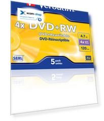 Диск DVD+RW Verbatim 43229 5шт., Jewel Case, Silver, SERL