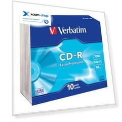 Диск CD-R Verbatim 43415 700MB 52x 10 шт Slim Case