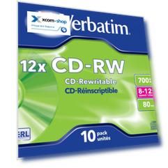 Диск CD-RW Verbatim 43148 700МБ, 80 мин., 8-12x, 10 шт., Jewel Case, DL+