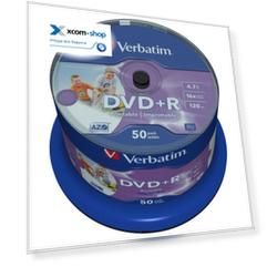 DVD+R диск 4.7ГБ, 16x, 50 шт., для печати