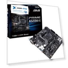 Материнская плата mATX ASUS PRIME A520M-E (AM4, AMD A520, 2*DDR4(4600), 4*SATA 6G RAID, M.2, 3*PCIE, 7.1CH, Glan, 7*USB 3.2, DVI-D/D-Sub/HDMI)