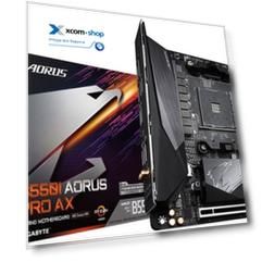 Материнская плата mini-ITX GIGABYTE B550I AORUS PRO AX (AM4, AMD B550, 2*DDR4(5300), 4*SATA 6G RAID, 2*M.2, PCIE, 7.1CH, 2.5Glan, WiFi, BT, 7*USB 3.2/