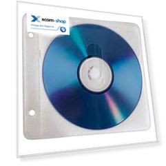 Конверт для CD/DVD HAMA H-84101 00084101 для 2 CD/DVD с перфорацией для портмоне с кольцами 50 шт. белый/прозрачный