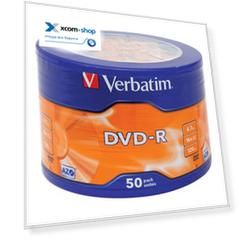 Диск DVD-R Verbatim 43731 4.7ГБ, 16x, 50шт., Wagon Wheel (587868)