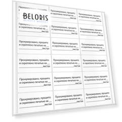 Этикетка самоклеящаяся "Пронумеровано, прошито и скреплено", 70х37 мм, 24 этикетки, 10 листов